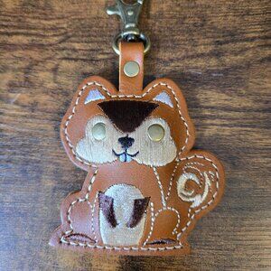 Portland Leather Woodland Keychain